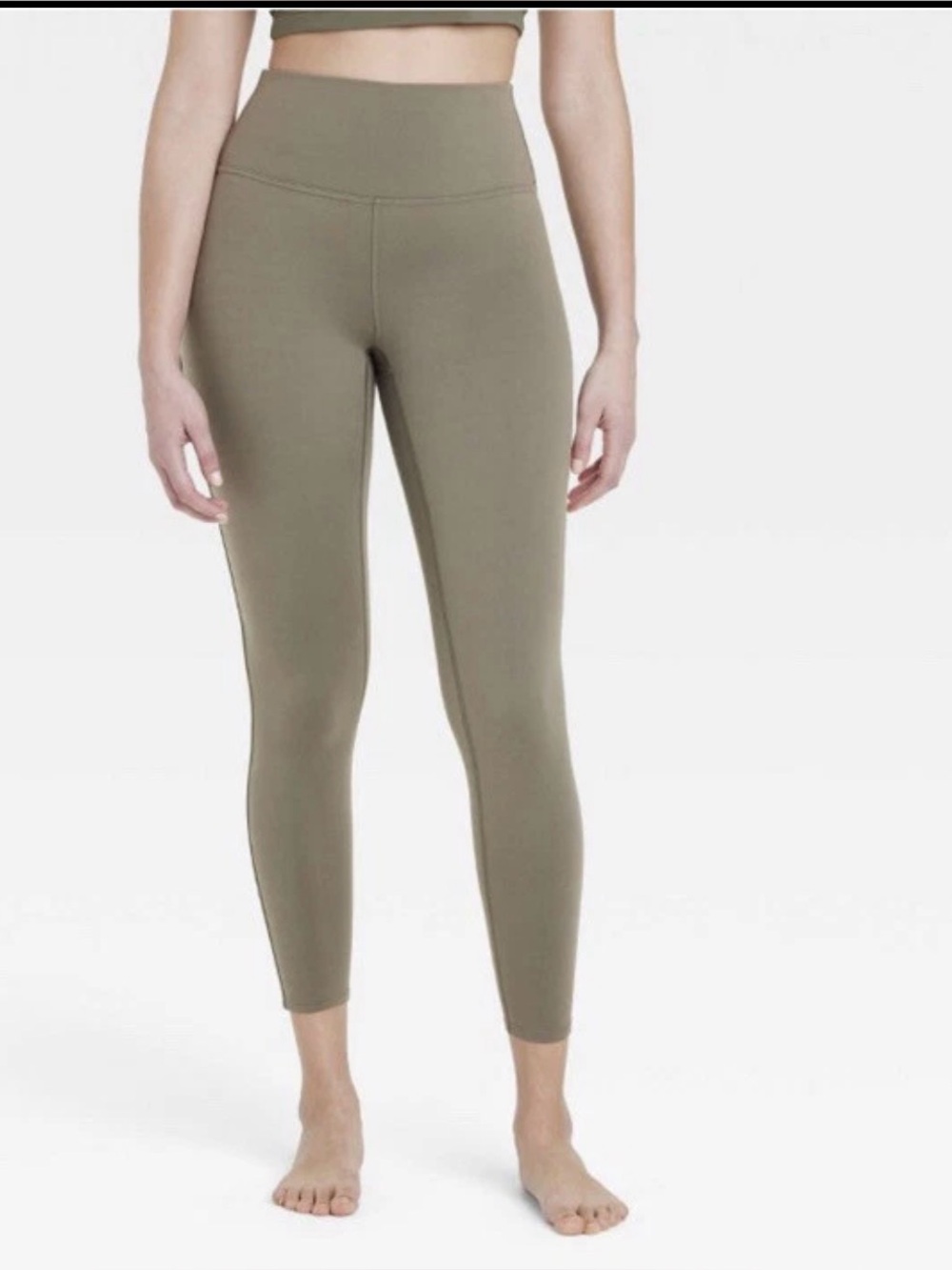 Women’s All In Motion High Rise Supportive Leggings Green/Gray Sz Large